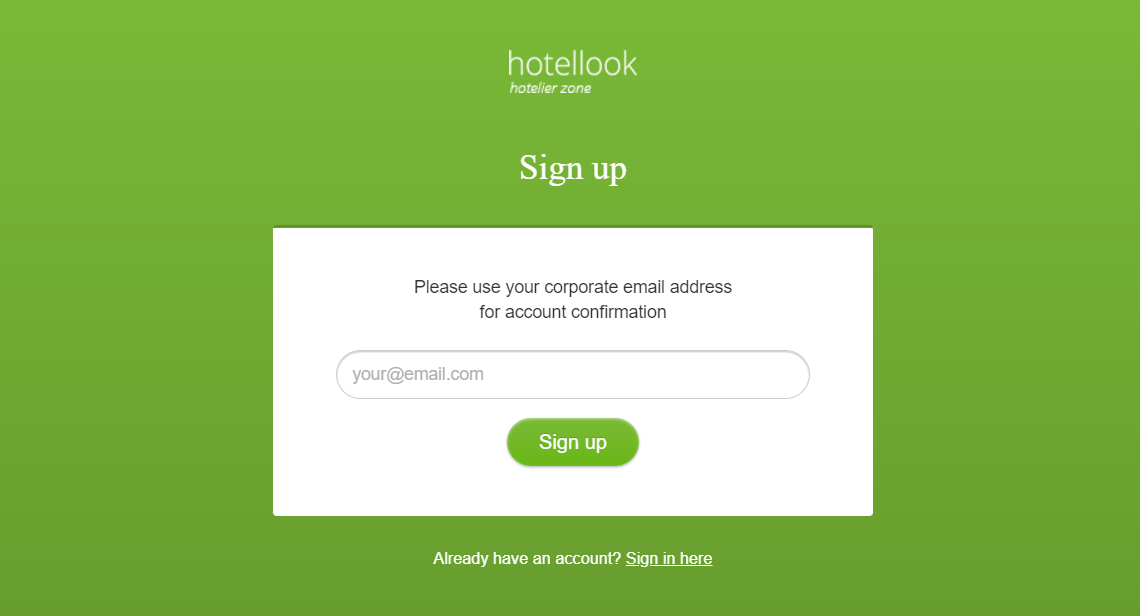 Hotellook страница регистрации личного кабинета отельера