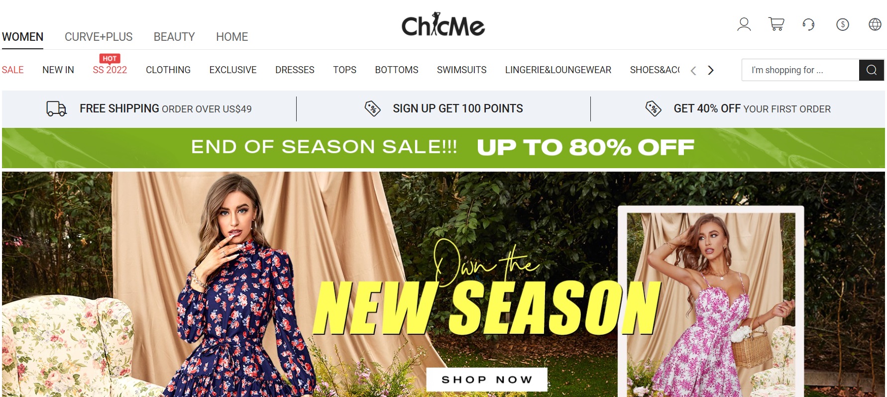 ChicMe сайт интернет-магазина